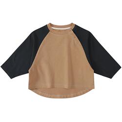 宝宝T恤男童春秋撞色假两件女童长袖