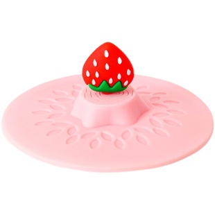 食品级硅胶11cm树墩状杯盖马克杯盖密封防尘杯盖卡通可爱杯盖礼物