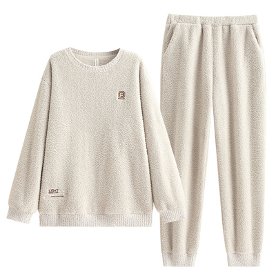 [抗静电]芬腾可安半边绒加厚睡衣