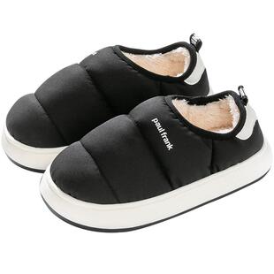 大嘴猴防水秋冬季女士棉拖鞋软底保暖毛毛厚底防滑拖鞋男居家棉鞋