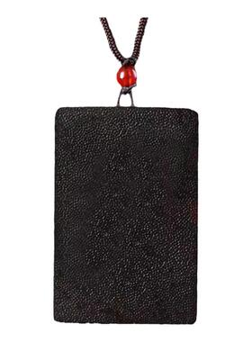 天然披毛犀吊坠平安无事牌护身