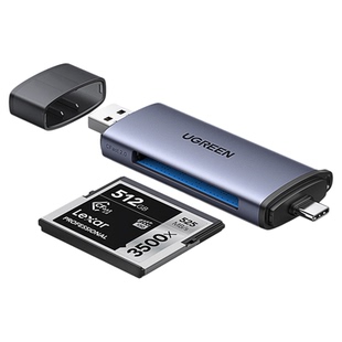 绿联USB3.0高速多功能读卡器typec转换CFast2.0存储卡电脑otg手机两用适用于D4/D5/D6单反相机D850