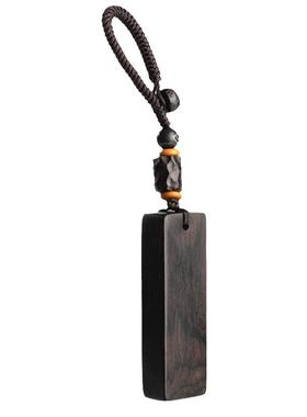 檀木吊坠无事牌项链黑檀血檀绿檀木牌男女款礼物礼品个性定制刻字