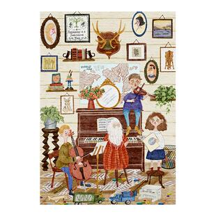 拼小主治愈系复古音乐会1000片拼图成人版手工玩具礼物风景装饰画