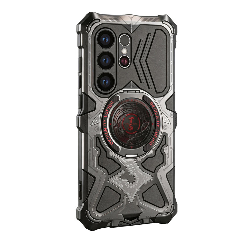 S26ultra气囊加厚防摔金属手机壳