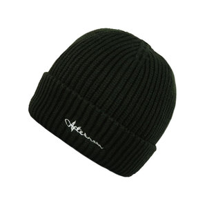 春秋帽子男潮针织瓜皮帽日系雅痞流氓帽寸头冷帽橘色毛线帽女棉帽