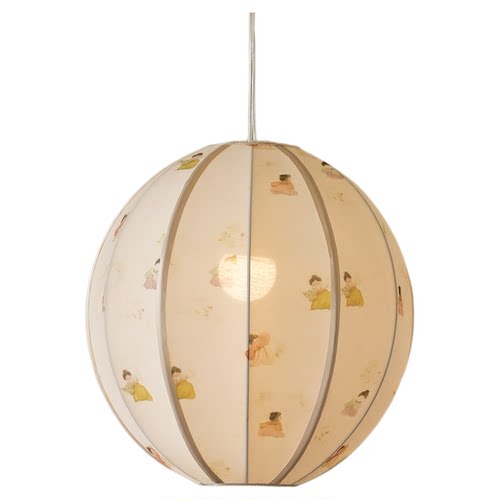 物几空间新中式女儿房宋代美学少女古风球型灯笼简约布艺卧室吊灯