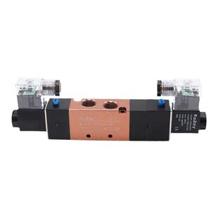 气动三位五通 双电控中封电磁阀4V230-08C/4V330-10C/4V430-15C