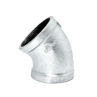 镀锌直弯45度135弯头铁32镀锌管dn25丝扣6分20管件4铁1寸65六2内1