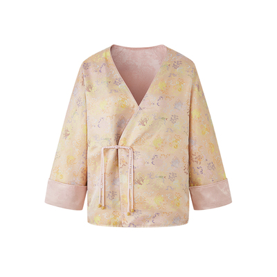 Sun雅乔【满园春色】春装长袖双面穿新中式国风人丝提花气质外套