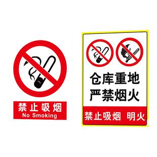 严禁烟火警示牌禁止吸烟明火提示牌贴纸安全生产警示标识牌危险化学品安全管理制度禁用手机标示牌防标识标牌