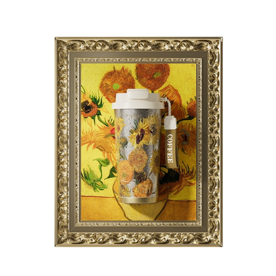 梵高款纯钛咖啡杯高颜值生日礼物