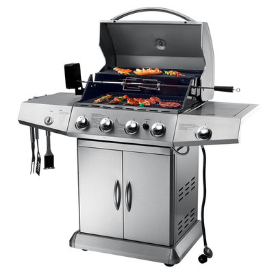 不锈钢别墅庭院烧烤炉气碳两用