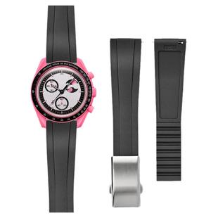 快拆液态硅胶手表带20/22mm平口夏季防水防汗不沾灰折叠扣男女款