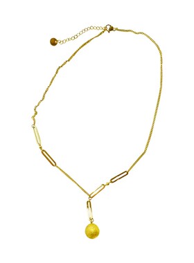 有球必应磨砂小金球项链