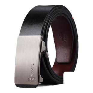 啄木鸟皮带男款2026新款自动扣腰带真皮无牙内穿牛皮商务裤腰带潮