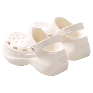 朴西厚底洞洞鞋女夏季户外穿隐形增高透气防滑eva沙滩外出凉拖鞋