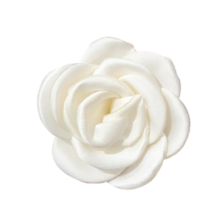 韩系温柔山茶花发夹女气质侧马尾绑发圈可爱甜妹白色花朵发卡头绳