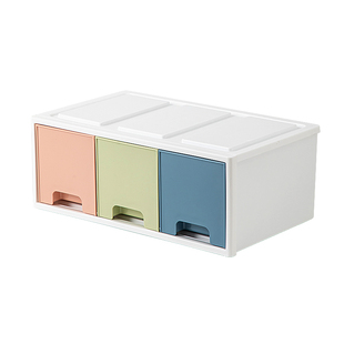 抽屉式桌面收纳盒办公室工位整理神器文件置物架多层杂物储物柜子