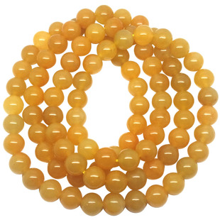 天然黄玉多圈佛珠3圈4圈手链项链两用男款女款民族风情侣饰品手串