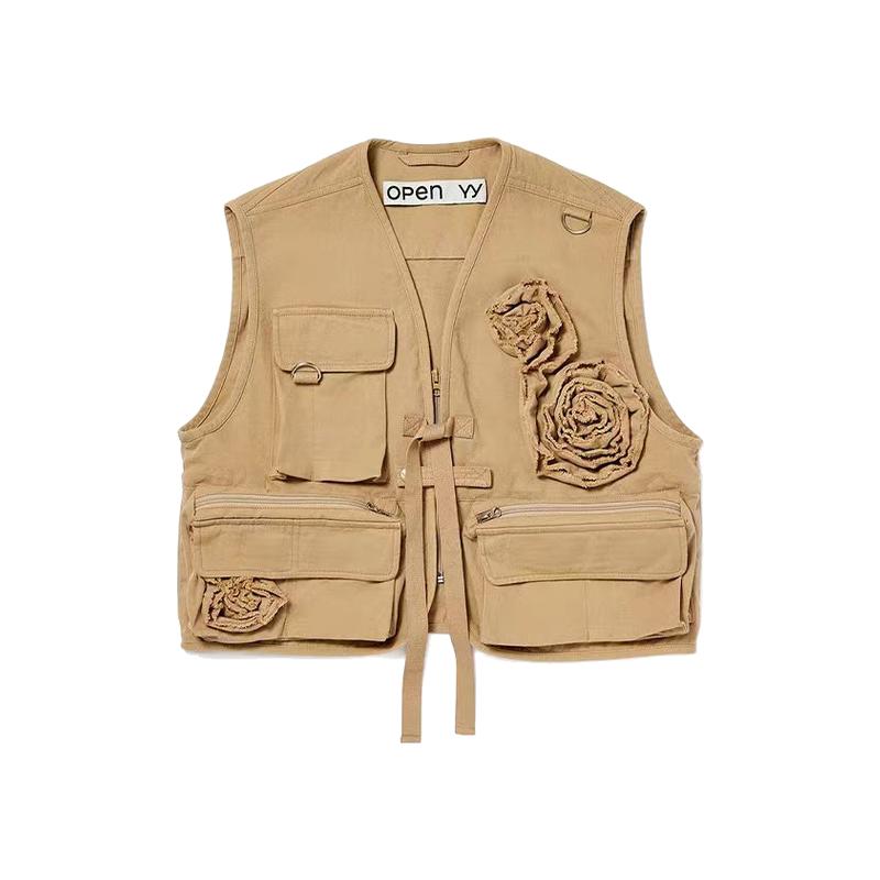 【特价款现货】 OPEN YY 25早春 设计师品牌 立体花朵马甲