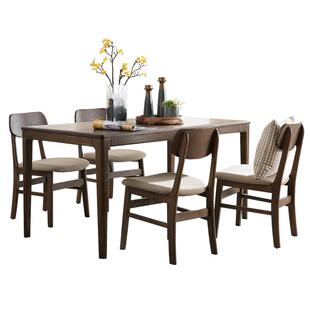 治木工坊橡木餐桌全实木家用北欧小户型原木色饭桌现代简约书桌