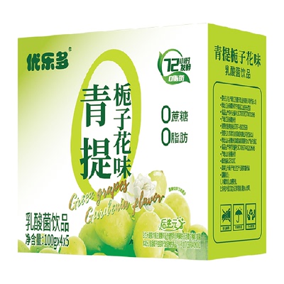 优乐多青提栀子花味乳酸菌清爽
