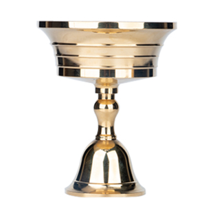 酥油灯灯座 家用 供灯灯盏黄铜七星长明液体蜡烛台供灯底座摆件