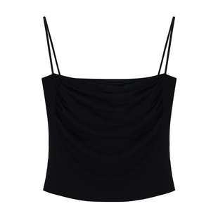 NEVA HU 带胸垫吊带背心女外穿设计感显瘦百搭修身短款内搭上衣