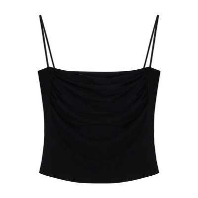 NEVA HU 带胸垫吊带背心女外穿设计感显瘦百搭修身短款内搭上衣