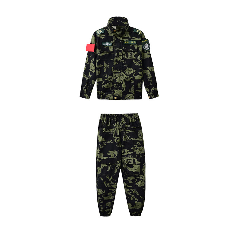儿童特种兵服装男童迷彩服套装学生军训表演小警官三角洲行动衣服