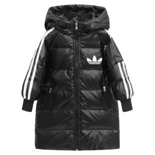 儿童中长款羽绒服冬季大童加厚女款冬装女童长款潮牌外套男童棉衣