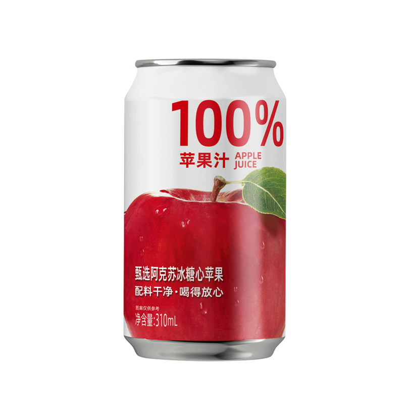100%愉果先生苹果汁310ml*8罐