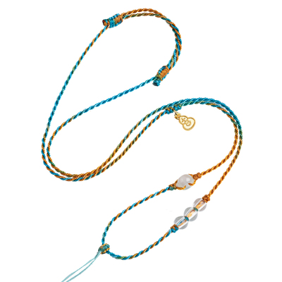 平安扣翡翠锁骨链绳毛衣链绳子