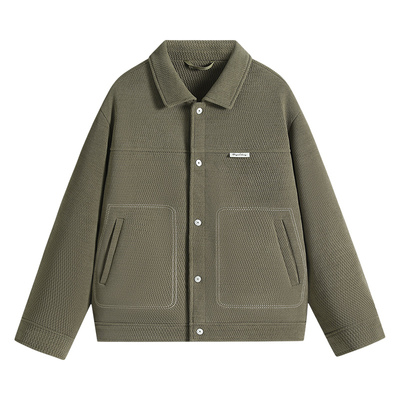 老爷车金貂绒男毛呢大衣短款夹克