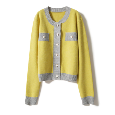 25秋冬羊毛羊绒柔韧有骨感开衫