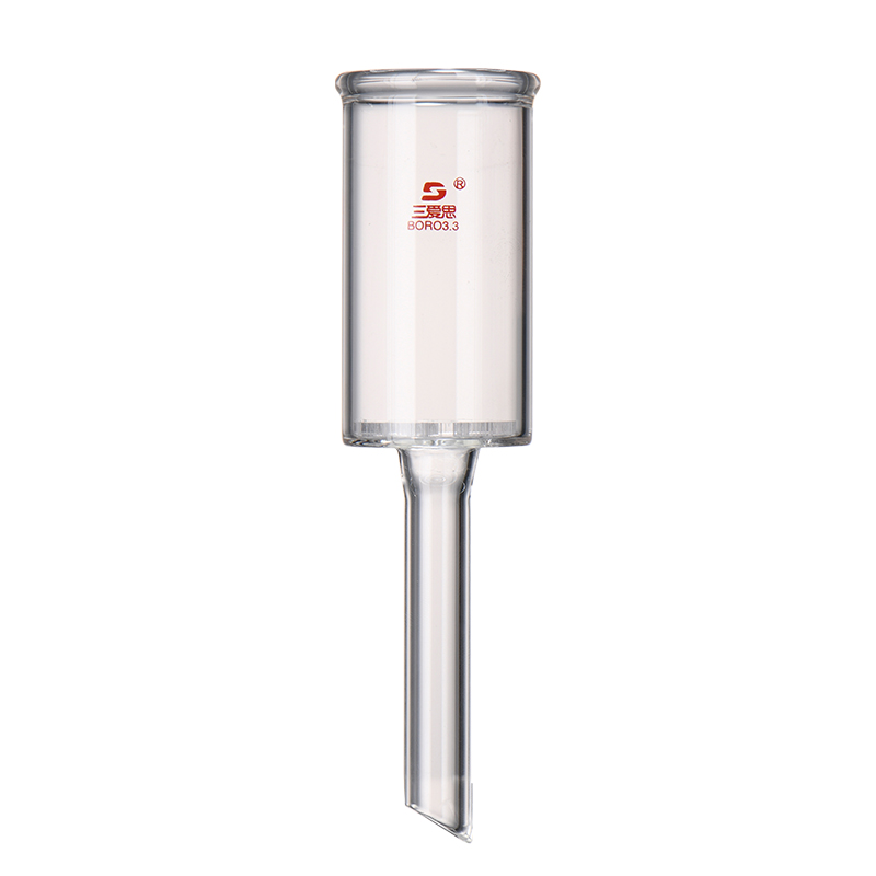 三爱思 玻璃吸附柱 古氏漏斗32*140mm 加厚高硼硅玻璃 有机玻璃板 带孔1mm孔径1mm 物理化学实验室过滤器材