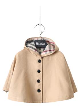防风斗篷连帽外出服女童