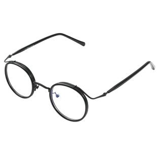 胡歌同款眼镜超轻复古民国风个性可配近视眼镜框小圆形玳瑁色男潮