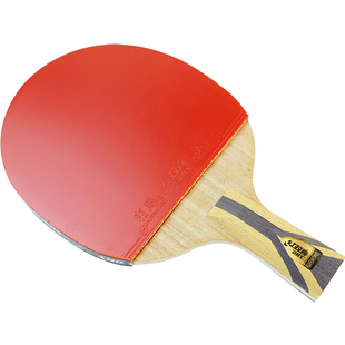 红双喜7星七星乒乓球拍乒乓板狂飙碳素拍单只狂飚3双反胶7002横拍