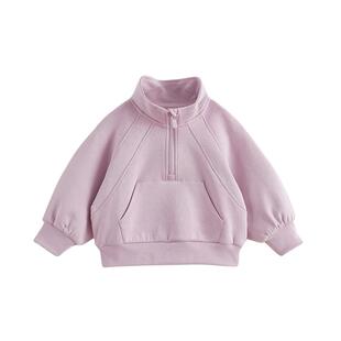 马克珍妮男女童半拉链宽松立领运动卫衣 儿童外套春装新款551609