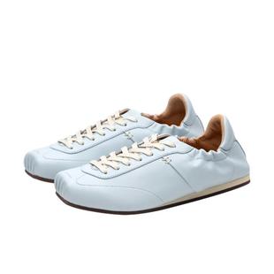 足下工业方头芭蕾舞鞋 FOOT INDUSTRY 德训鞋女鞋舒适薄底浅天蓝