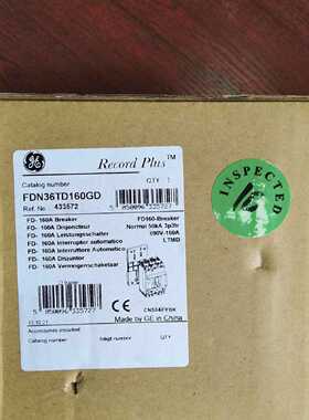 议价全新原装GE塑壳断路器FD160 FDN36TD160GD
