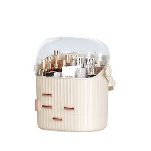 兴起化妆品收纳盒防尘台面护肤品收纳柜桌面置物架子大容量化妆盒