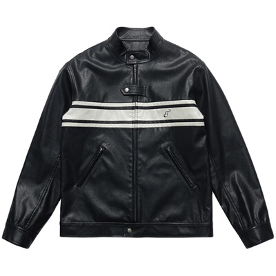 NKGC美式立领皮衣夹克外套