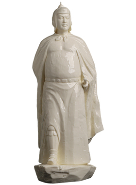 张明贵大师作品陶瓷郑成功摆件