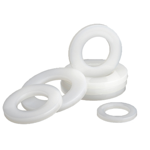 黑白尼龙垫片绝缘平垫塑料螺丝垫圈M2M3M4M5M6M8M10M12M16M20