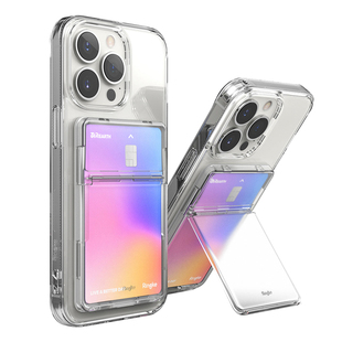 韩国Ringke粘贴式支架卡套适用于苹果iPhone16/15/14/13/12/Pro/Max 透明通用磁吸卡套Plus