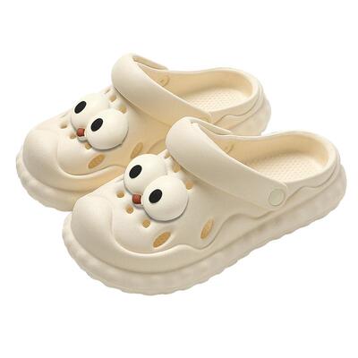 踩屎感洞洞鞋女外穿搞怪大眼可爱