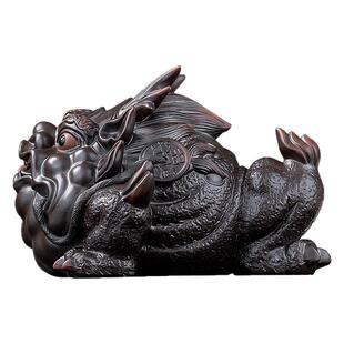 紫陶八卦龙龟茶宠摆件精品可养功夫茶具配件家居客厅办公室装饰品